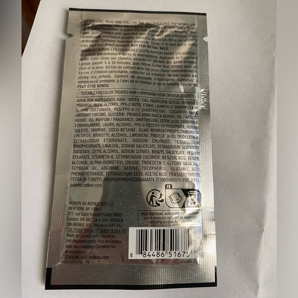 REDKEN ACIDIC COLOR GLOSS SAMPLE. NEW .34 fl oz hair treatment - Picture 3 of 3